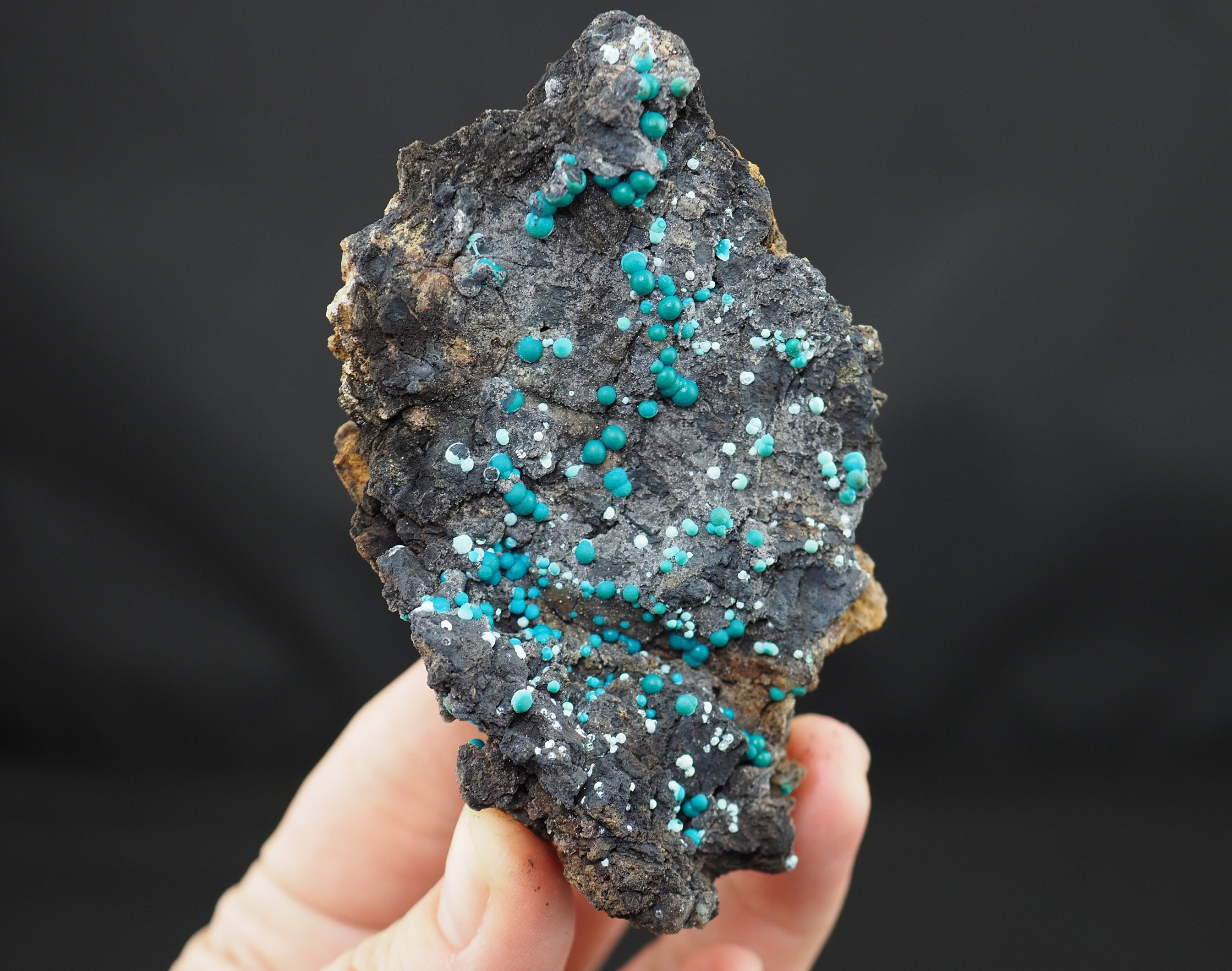 Chrysocolla Mineral Specimen: Blue Crystals From Planet Mine, Arizona