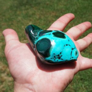 Polished Malachite, Heterogenite and Chrysocolla RARE Mineral Specimen - 6 Ounces