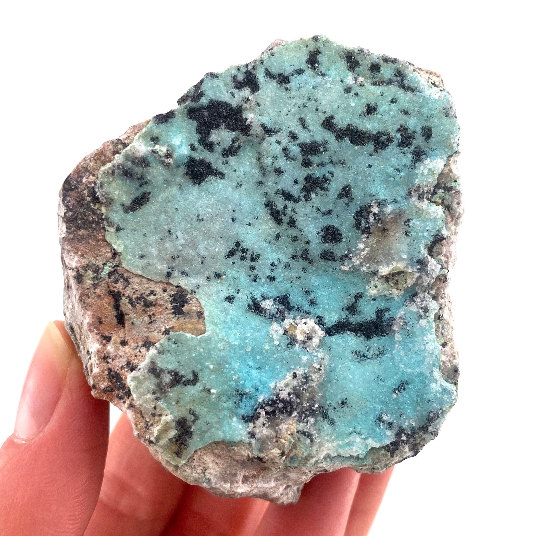 Sparkly Druzy Chrysocolla & Malachite Specimen, Congo Crystal