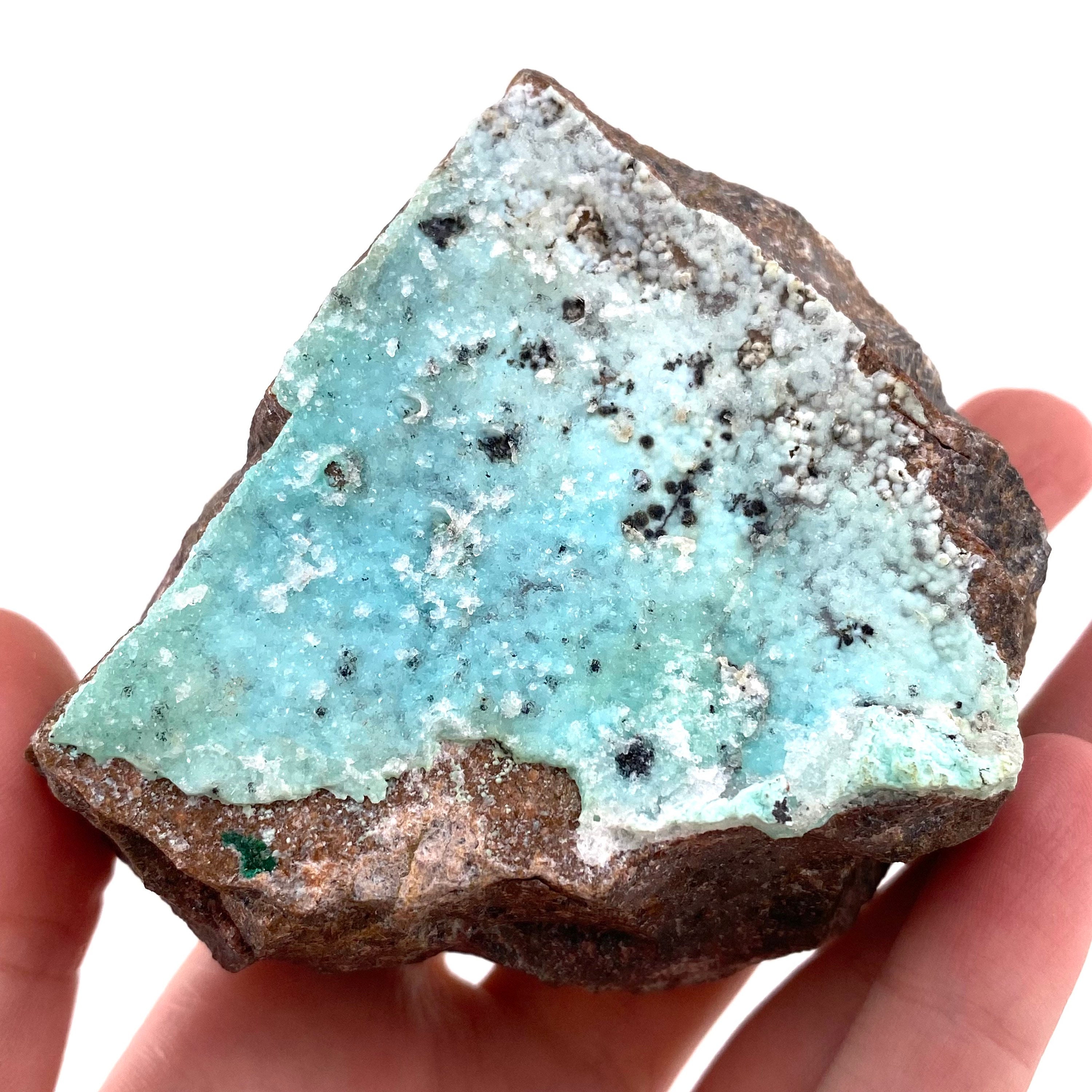 Sparkly Druzy Chrysocolla Specimen | Raw Congo Crystal (8x6.5cm) Sparkly Druzy Chrysocolla Specimen | Raw Congo Crystal (8x6.5cm)