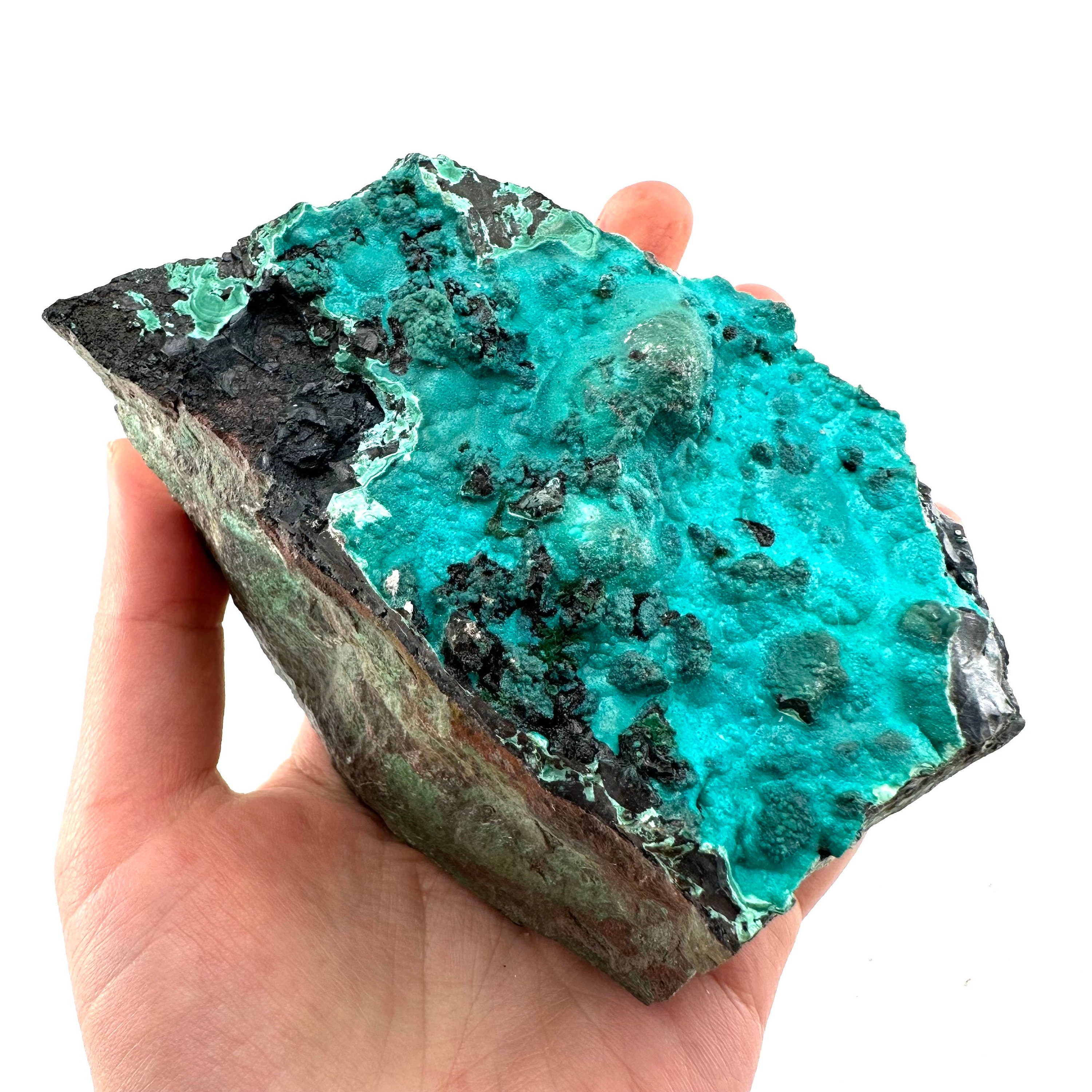 Raw Chrysocolla Specimen | Botryoidal Crystal From Congo Raw Chrysocolla Specimen | Botryoidal Crystal From Congo