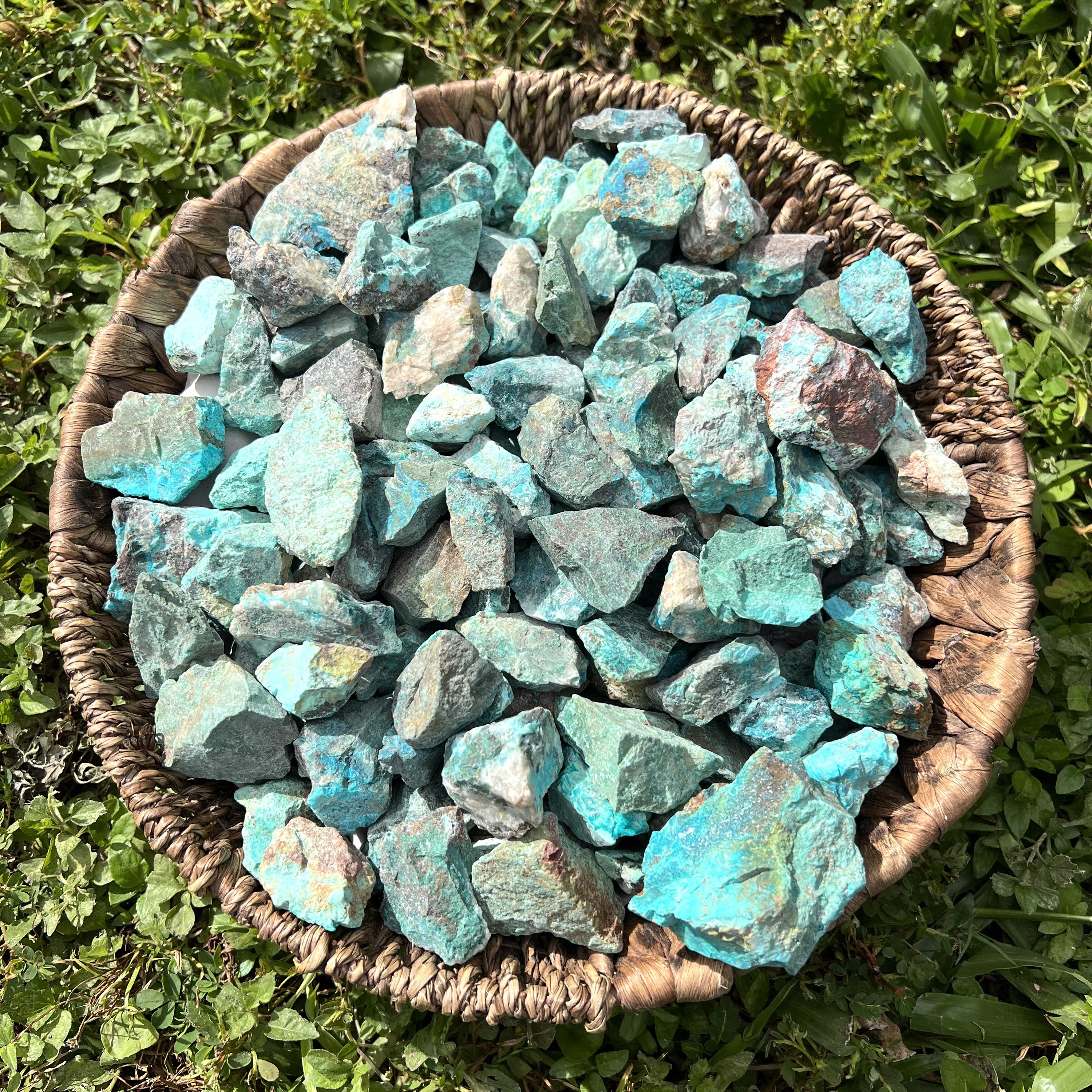 Raw Chrysocolla Stone, Natural Rough Crystal From Peru