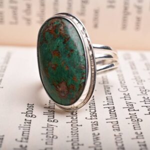Chrysocolla Ring In 925 Sterling Silver,silver Ring, Chrysocolla Ring, Sterling Ring, Gift For Mother, Gift For Her