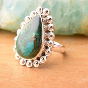 Chrysocolla Ring In 925 Sterling Silver,silver Ring, Chrysocolla Ring, Sterling Ring, Gift For Mother, Gift For Her