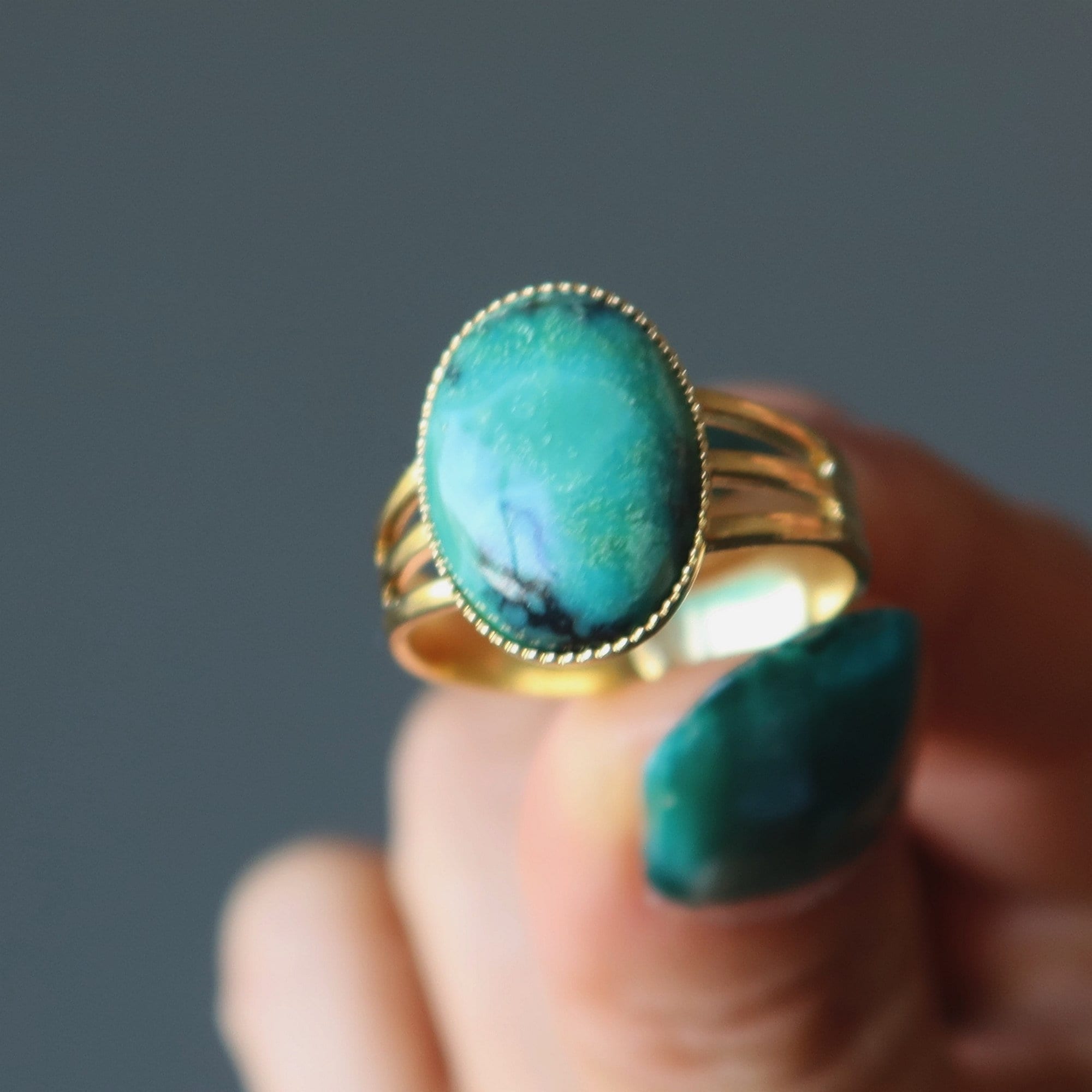 Chrysocolla Ring Jewel Of Juno Sky Goddess Gem Adjustable Gold Chrysocolla Ring Jewel Of Juno Sky Goddess Gem Adjustable Gold