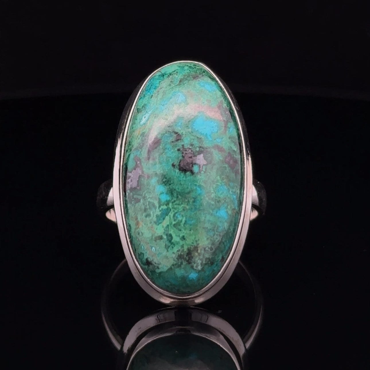 Sterling Silver Chrysocolla Ring Size 9