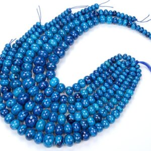 10-20MM Treated Chrysocolla Quantum Quattro Gemstone Grade AAA Graduated Rondelle Beads 15 inch Full Strand BULK LOT (80017066-D350)