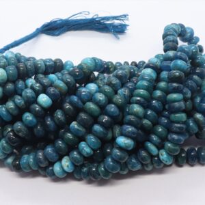 Aaa Natural Chrysocolla Rondelle Shape Beads, Smooth Chrysocolla Beads, 8.5-9.5 Mm Chrysocolla Beads, 16 Inch Smooth Chrysocolla Beads