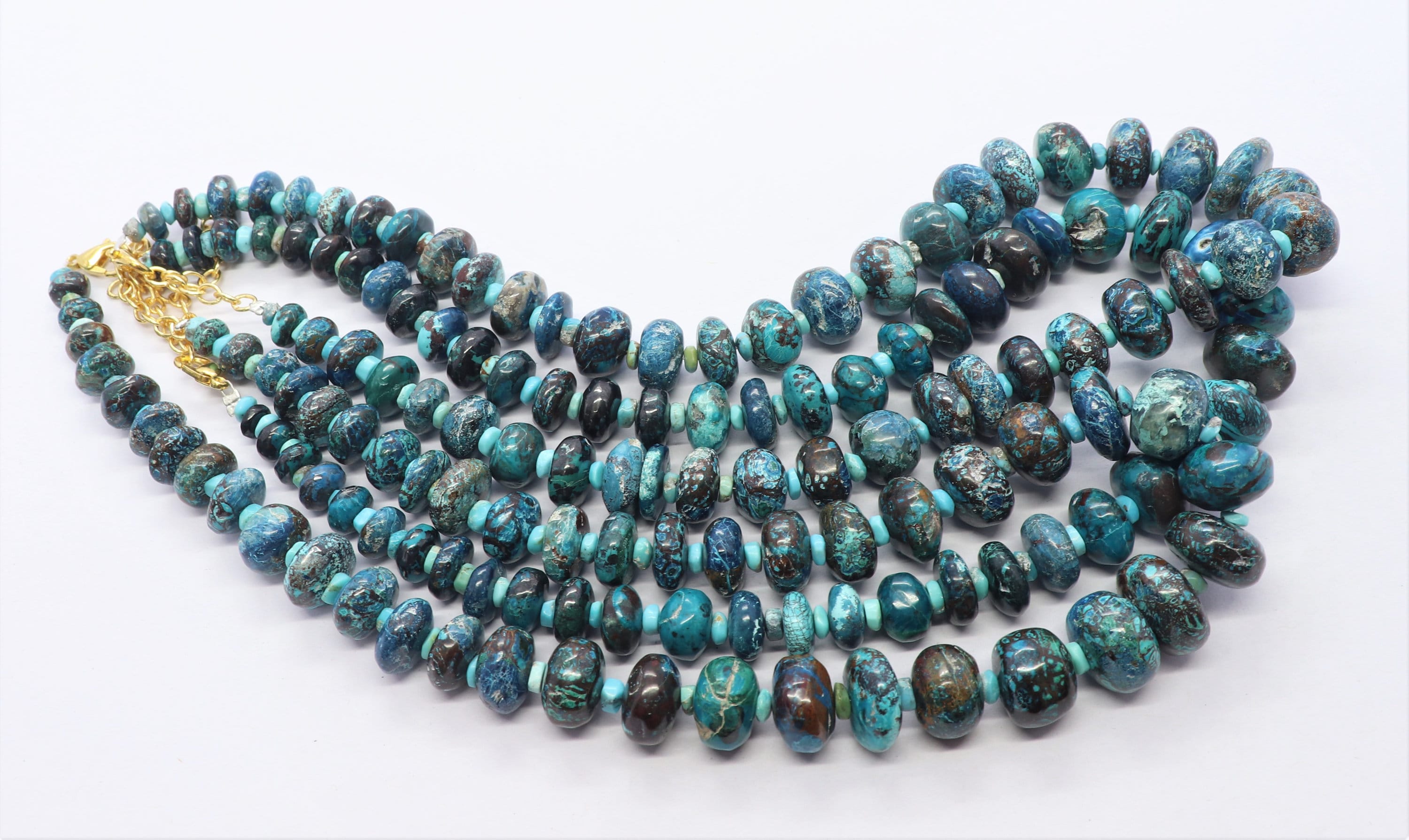 Aaa Natural Chrysocolla Smooth Rondelle Shape Beads, Plain Chrysocolla Beads, 7-14 Mm Chrysocolla Beads, 15 Inch Smooth Chrysocolla Beads