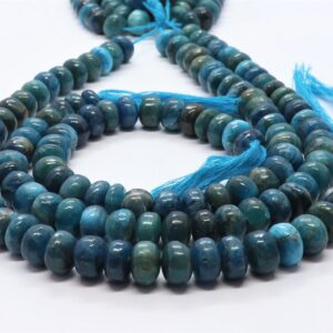 Aaa Natural Chrysocolla Smooth Rondelle Shape Beads, Plain Chrysocolla Beads, 8.5-9 Mm Chrysocolla Beads, 10 Inch Smooth Chrysocolla Beads