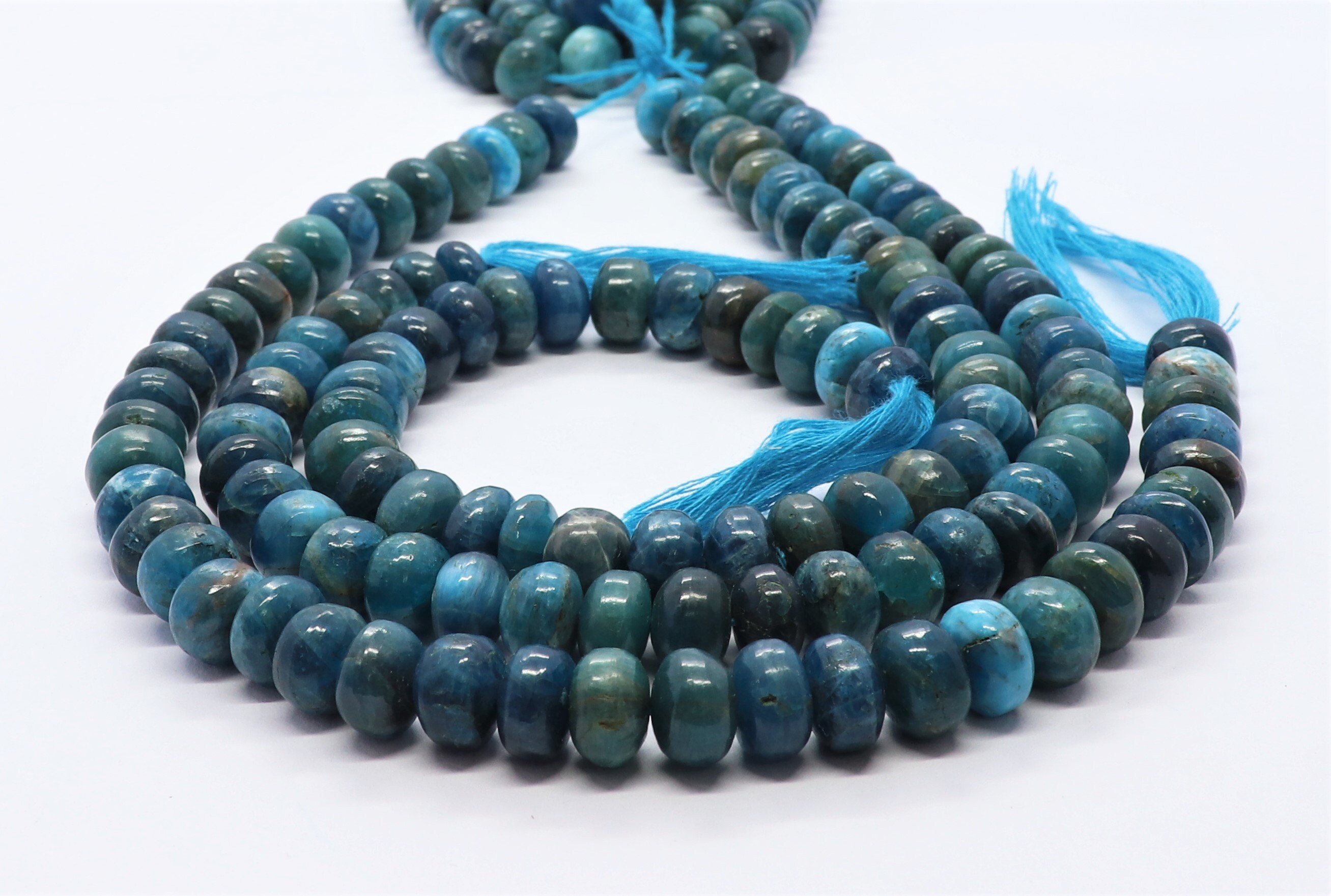 Aaa Natural Chrysocolla Smooth Rondelle Shape Beads, Plain Chrysocolla Beads, 8.5-9 Mm Chrysocolla Beads, 10 Inch Smooth Chrysocolla Beads