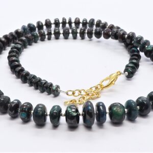 Aaa Natural Chrysocolla Smooth Rondelle Shape Beads, Plain Chrysocolla Beads, 5-9 Mm Chrysocolla Beads, 16 Inch Smooth Chrysocolla Beads