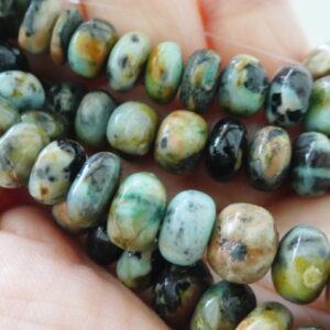 Chrysocolla Smooth Rondelle 9mm Beads-4in,8in Strand Green Blue Gemstone-jewelry Making-craft Natural Beads