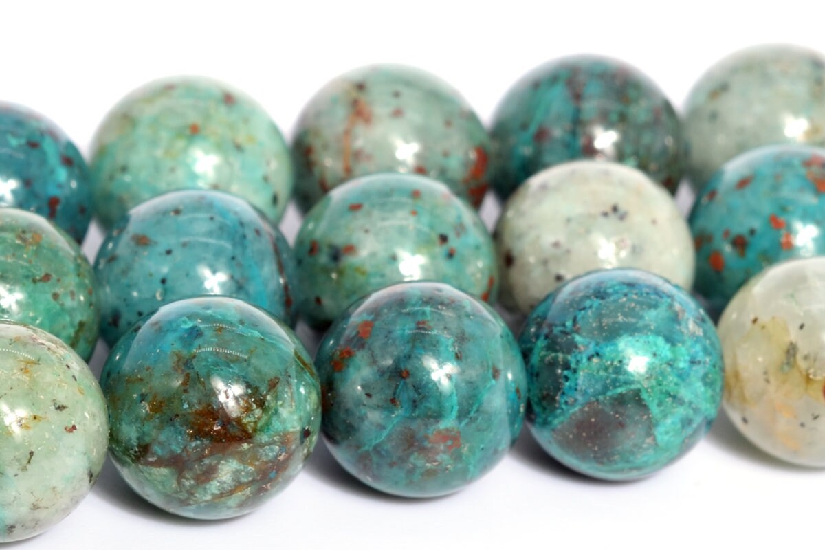 11mm Green Chrysocolla Beads Grade A Genuine Natural Gemstone Full Strand Round Loose Beads 15" Bulk Lot Options (107870-2575) 11mm Green Chrysocolla Beads Grade A Genuine Natural Gemstone Full Strand Round Loose Beads 15" Bulk Lot Options (107870-2575)