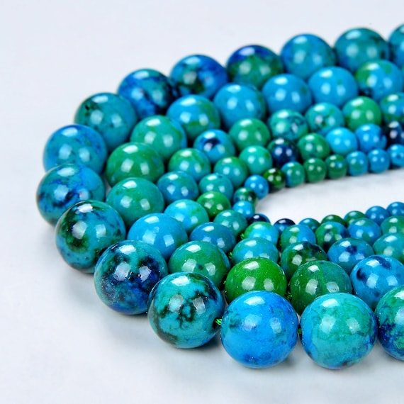 8mm Chrysocolla Gemstone Round Loose Beads 15.5 Inch Full Strand Lot 1,2,6,12 And 50 (90143252-b61)