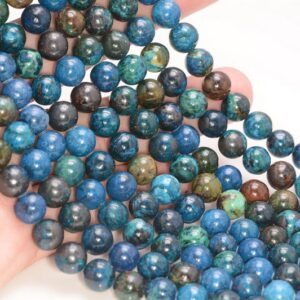 8mm Multicolor Chrysocolla Gemstone Round Loose Beads 15 Inch Full Strand Lot 1,2,6,12 And 50 (80004700-726)