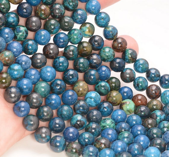 8mm Multicolor Chrysocolla Gemstone Round Loose Beads 15 Inch Full Strand Lot 1,2,6,12 And 50 (80004700-726)