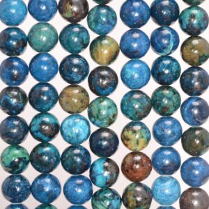 8mm Multicolor Chrysocolla Quantum Quattro Gemstone Grade Aaa Round Loose Beads 15 Inch Full Strand (80004700-726)