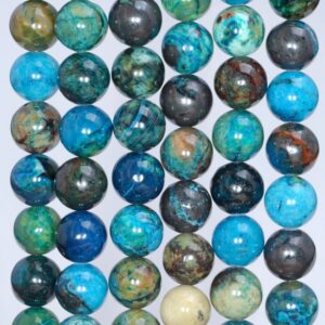 8mm Multicolor Chrysocolla Quantum Quattro Gemstone Grade A Round Loose Beads 7 Inch Half Strand (80004700 H-726)
