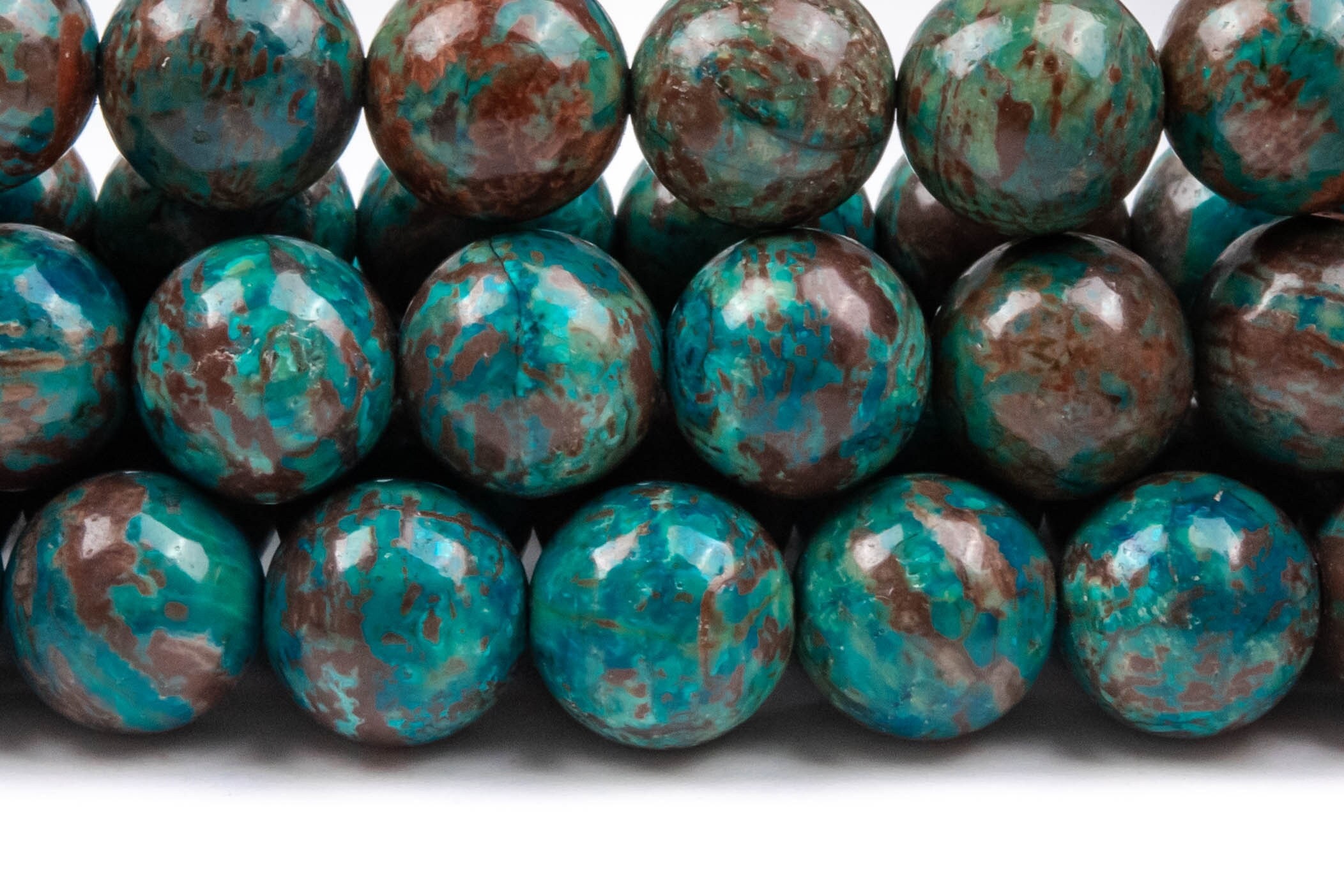 Genuine Natural Chrysocolla Gemstone Beads 10mm Brown Green Round Aaa Quality Loose Beads (124841) Genuine Natural Chrysocolla Gemstone Beads 10mm Brown Green Round Aaa Quality Loose Beads (124841)
