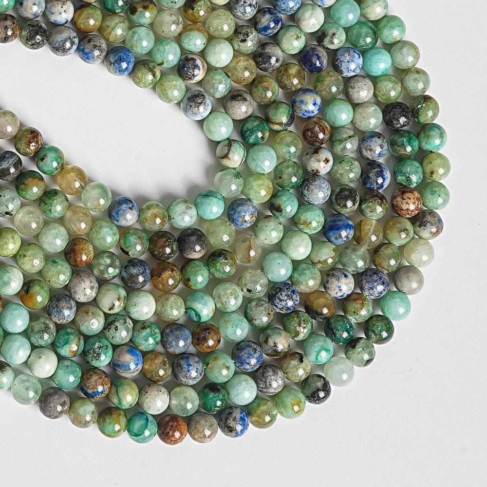 Genuine Natural Green Chrysocolla Loose Beads Grade A Round Shape 6mm 8mm 8-9mm 10mm