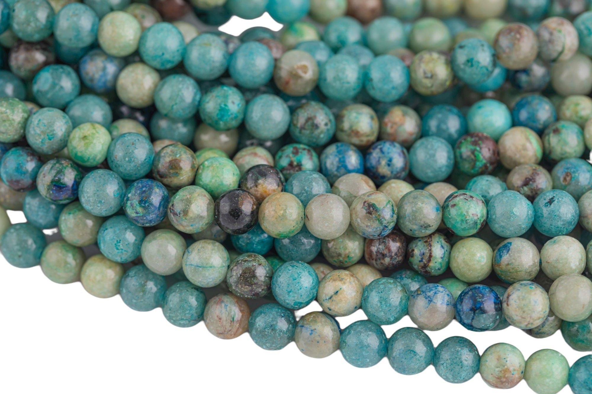 Natural Chrysocolla Beads 6mm 8mm 10mm 12mm Round Real Natural Blue Green Chrysocolla Red Iron Matrix Gemstone Arizona 15.5" Strand Natural Chrysocolla Beads 6mm 8mm 10mm 12mm Round Real Natural Blue Green Chrysocolla Red Iron Matrix Gemstone Arizona 15.5" Strand