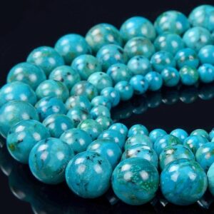 Natural Chrysocolla Gemstone Grade AAA Round 5MM 6MM 7MM 8MM 9MM 10MM 11MM 12MM 13MM Loose Beads BULK LOT 1,2,6,12 and 50 (D318 D319) Natural Chrysocolla Gemstone Grade AAA Round 5MM 6MM 7MM 8MM 9MM 10MM 11MM 12MM 13MM Loose Beads BULK LOT 1,2,6,12 and 50 (D318 D319)