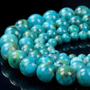Natural Chrysocolla Gemstone Grade AA Round 5MM 6MM 7MM 8MM 9MM 10MM 11MM 12MM 13MM 14MM Loose Beads BULK LOT 1,2,6,12 and 50 (D314) Natural Chrysocolla Gemstone Grade AA Round 5MM 6MM 7MM 8MM 9MM 10MM 11MM 12MM 13MM 14MM Loose Beads BULK LOT 1,2,6,12 and 50 (D314)