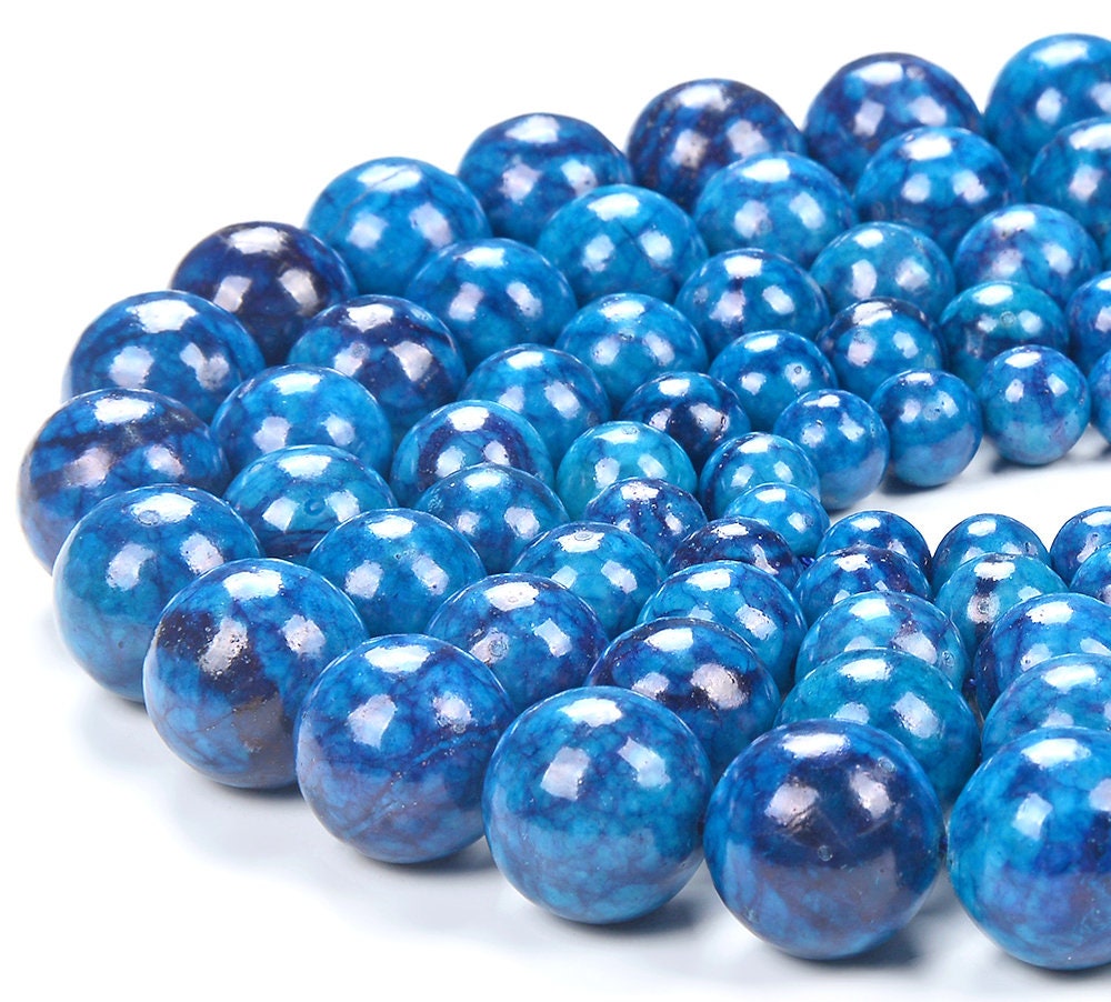 Chrysocolla Quantum Quattro Gemstone Round 9mm 10mm 11mm 12mm 13mm 14mm 16mm 18mm 20mm Loose Beads (d410 D411)