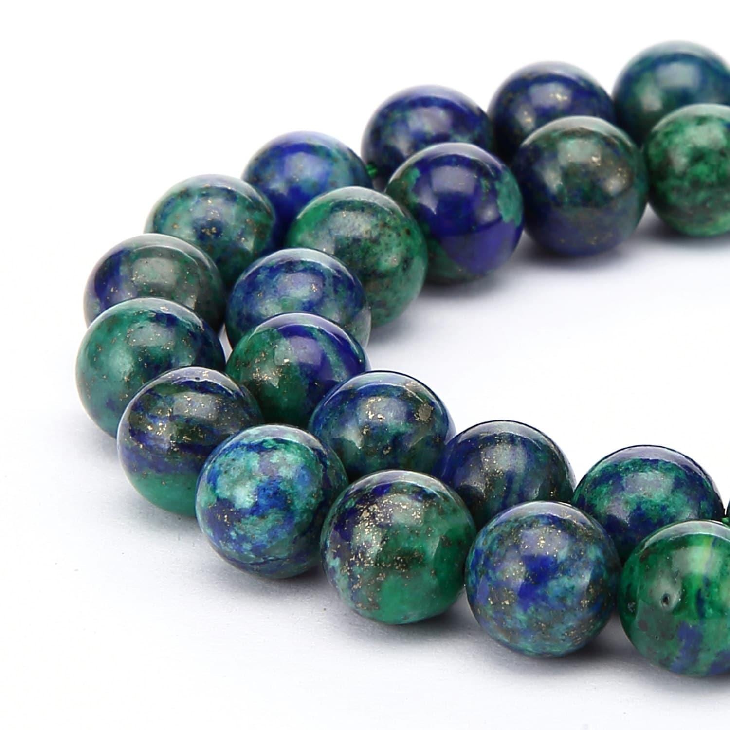 Chrysocolla Smooth Round Beads 2mm 4mm 6mm 8mm 10mm 12mm 15.5" Strand