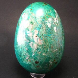Chrysocola Chrysocolla Egg From Peru - 2.8"