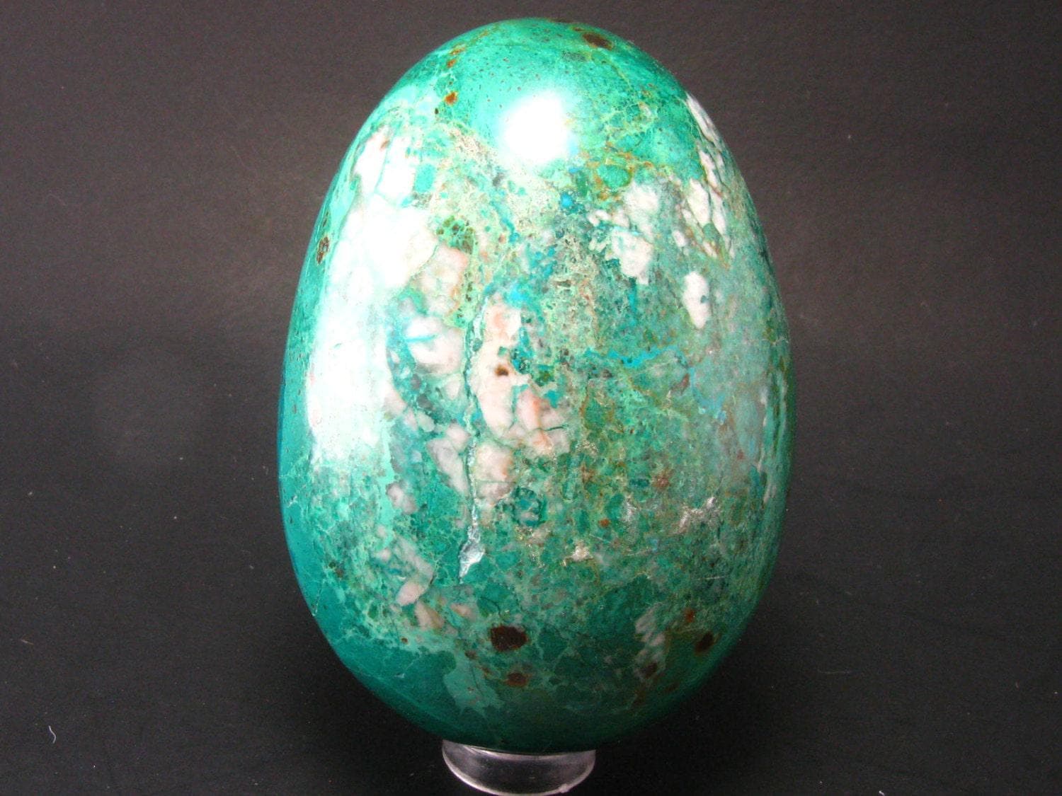 Chrysocola Chrysocolla Egg From Peru - 2.8" Chrysocola Chrysocolla Egg From Peru - 2.8"