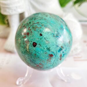 Chrysocolla Crystal Sphere • Ethically Sourced Chrysocolla Crystal Sphere • Ethically Sourced