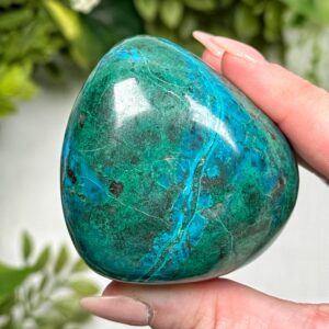 Chrysocolla Freeform | 225g | - #15 (polished Blue Crystal Chunk, Throat Chakra, Healing Stone, Peace)