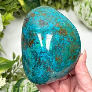 Chrysocolla Freeform | 517g | - #3 (polished Blue Crystal Chunk, Throat Chakra, Healing Stone, Peace)