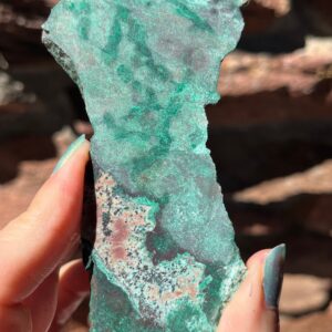 Chrysocolla Lapidary Slab natural stone not polished for cabbing