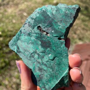 Chrysocolla Lapidary Slab natural stone not polished for cabbing