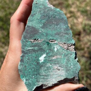 Chrysocolla Lapidary Slab natural stone not polished for cabbing