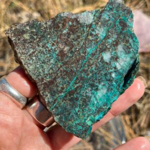 Chrysocolla Lapidary Slab natural stone not polished for cabbing