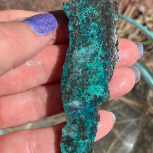 Chrysocolla Lapidary Slab natural stone not polished for cabbing