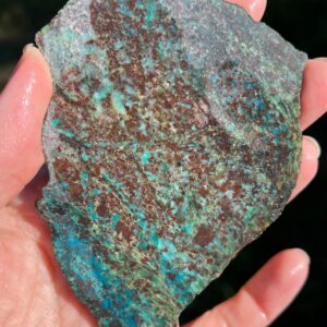 Chrysocolla Lapidary Slab natural stone not polished for cabbing