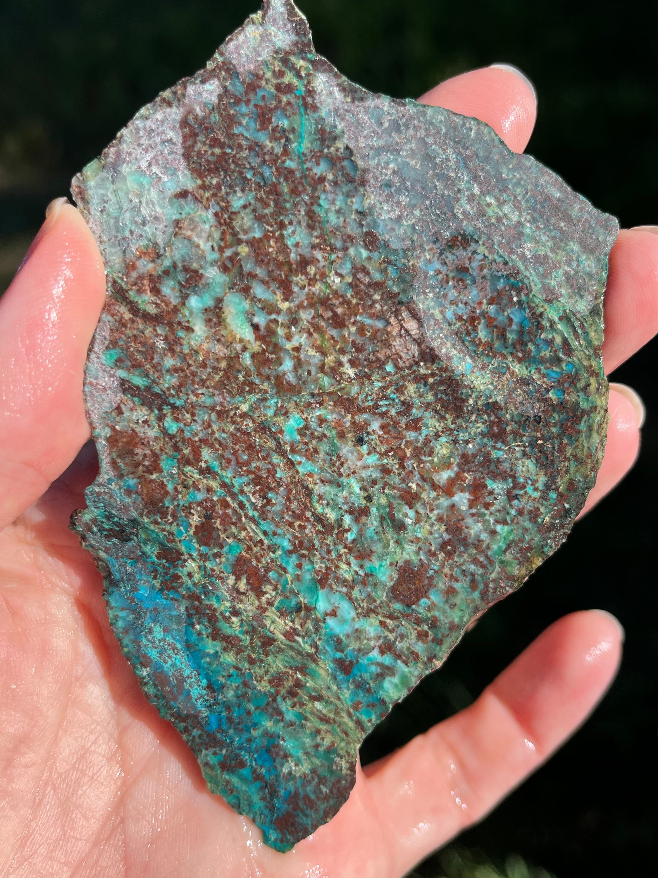 Chrysocolla Lapidary Slab Natural Stone Not Polished For Cabbing Chrysocolla Lapidary Slab Natural Stone Not Polished For Cabbing