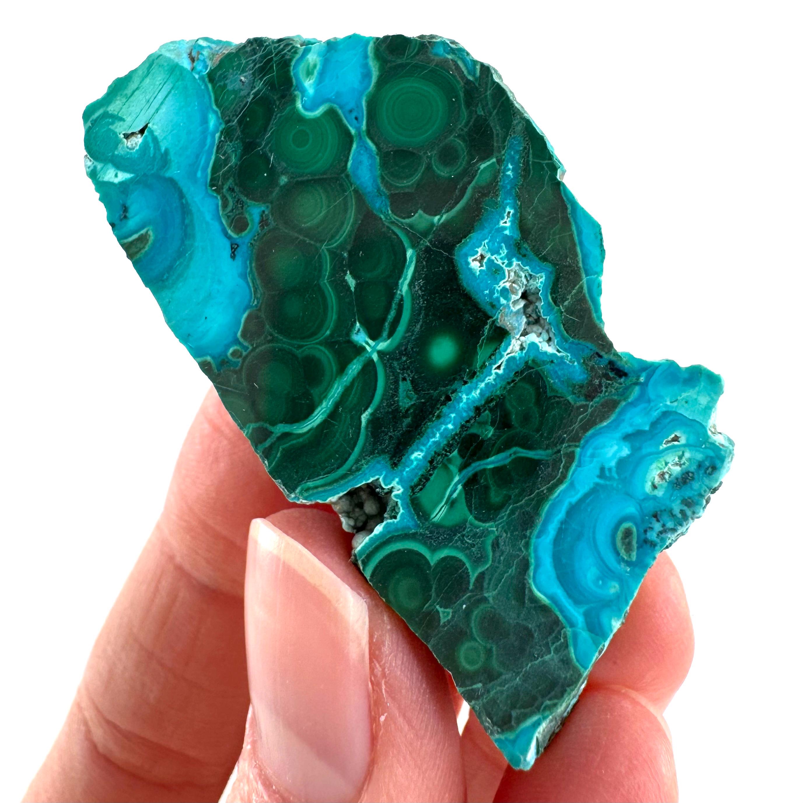 Malachite & Chrysocolla Slice | Polished Malacolla Crystal Slab Malachite & Chrysocolla Slice | Polished Malacolla Crystal Slab