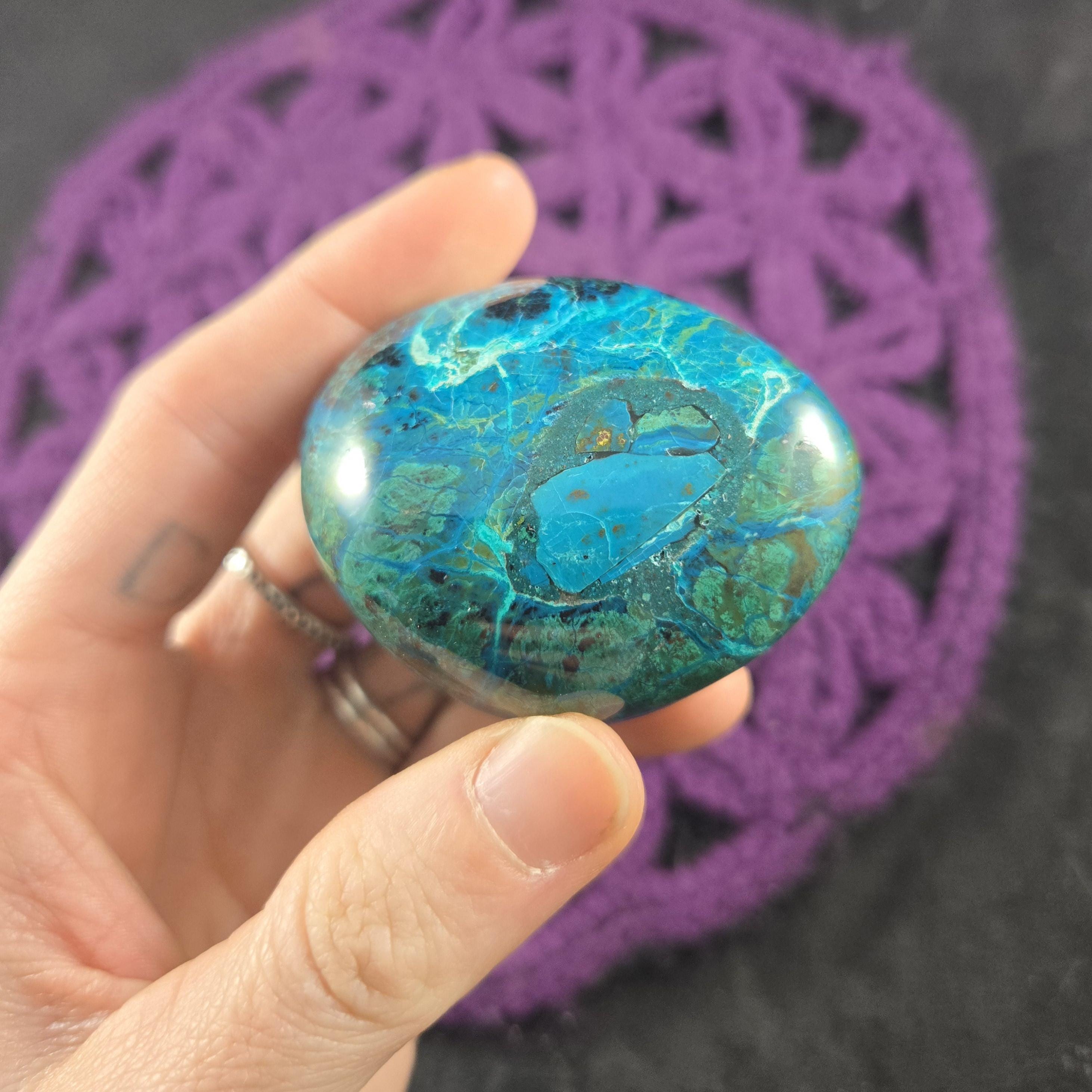Chrysocolla Palmstone Crystal Peruvian Stones Carved Crystals Polished Peru Green Blue Chrysocolla Palmstone Crystal Peruvian Stones Carved Crystals Polished Peru Green Blue