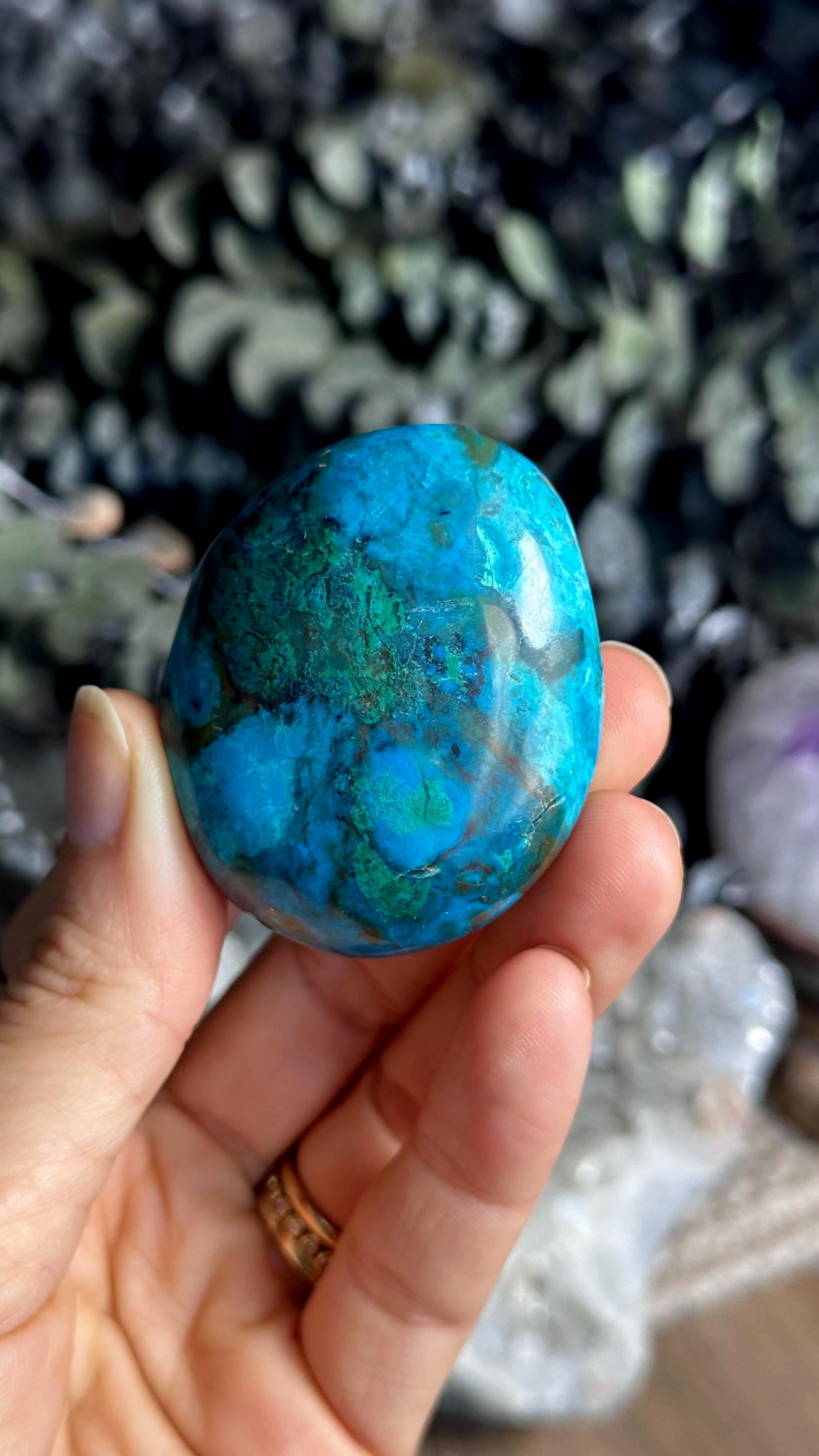 Chrysocolla Palmstone, Palm Stone