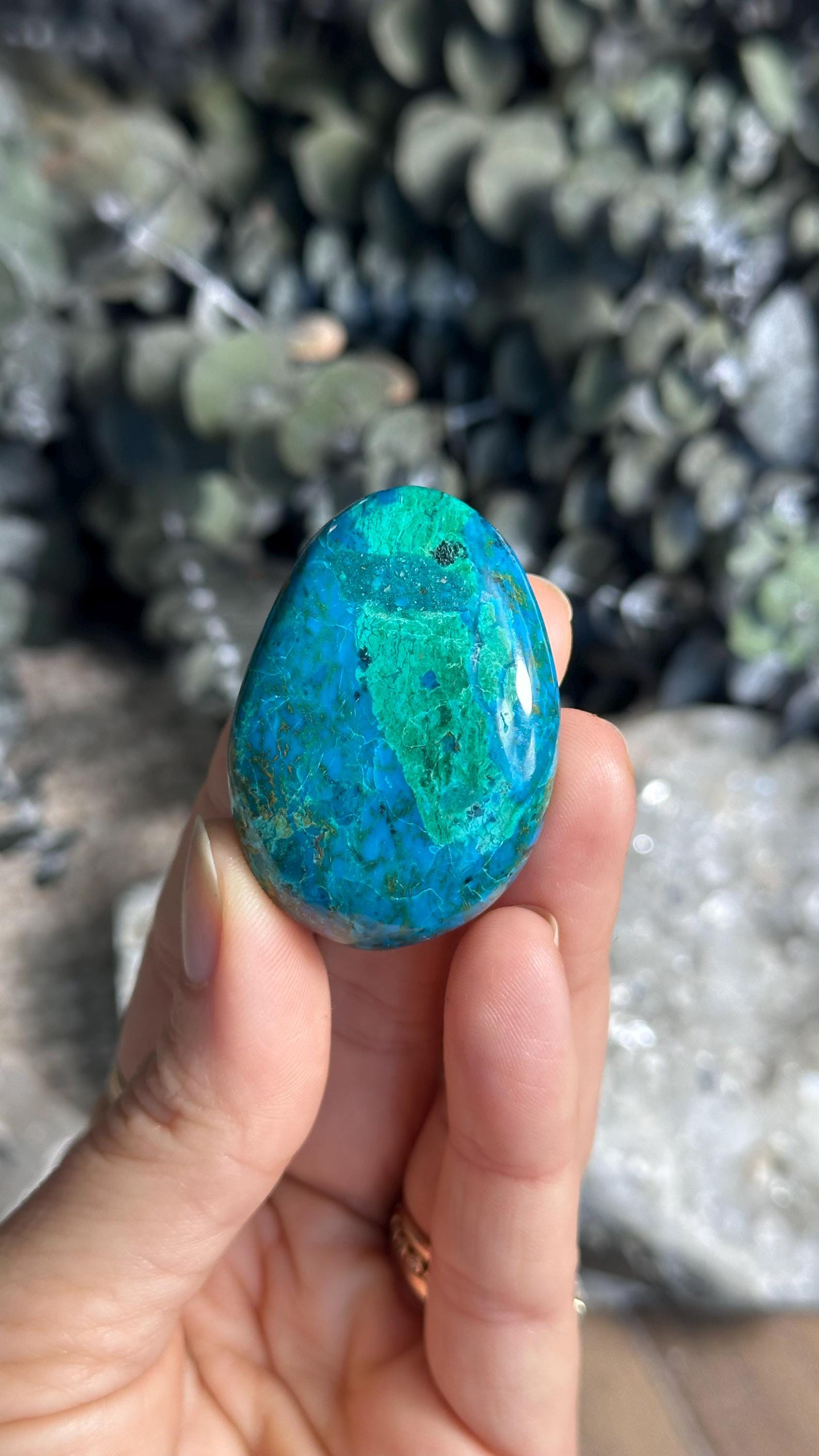 Chrysocolla Palmstone, Palm Stone