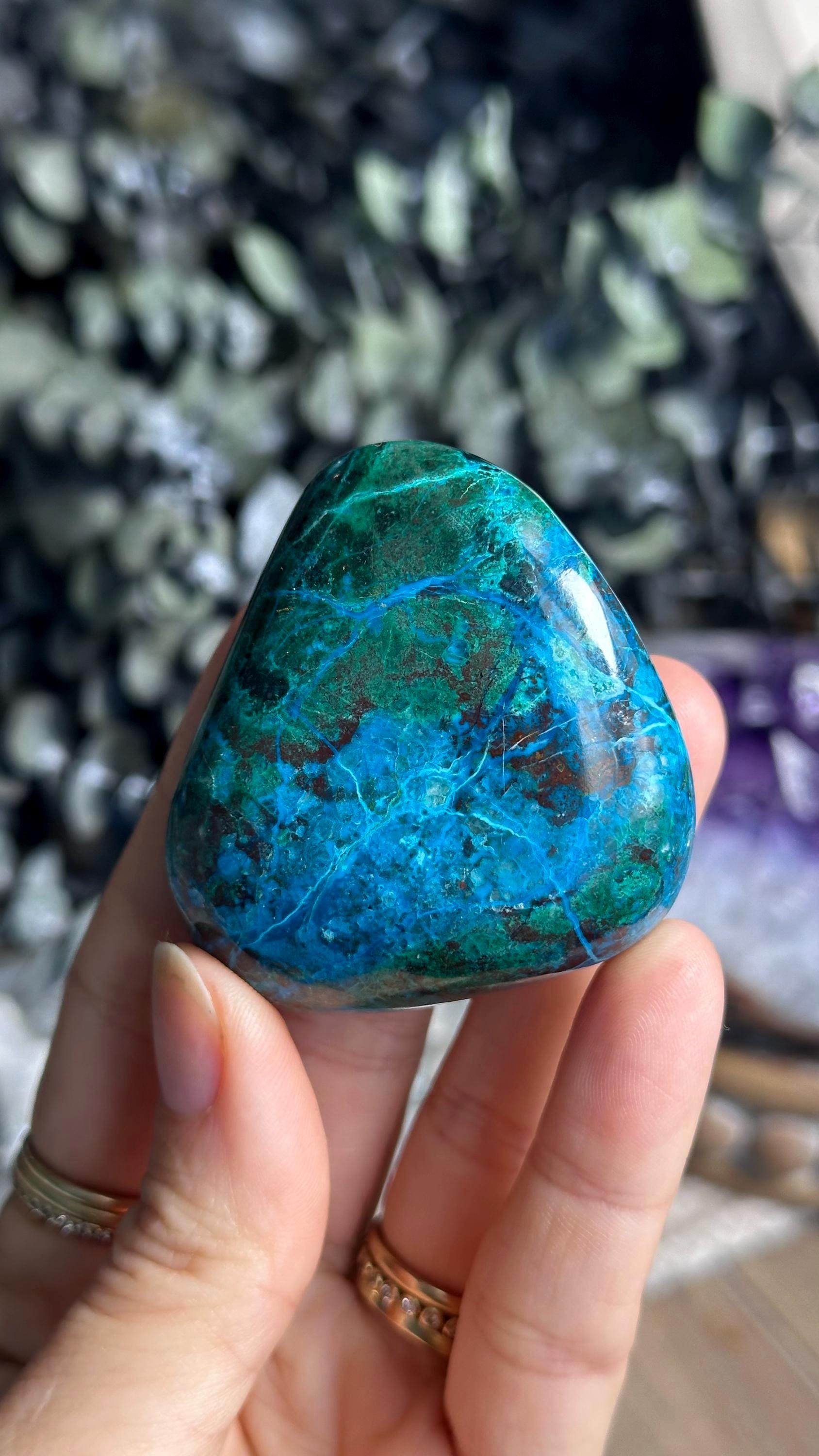 Chrysocolla Palmstone, Palm Stone