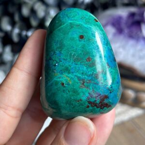 Chrysocolla palmstone, palm stone