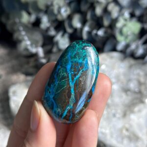 Chrysocolla palmstone, palm stone