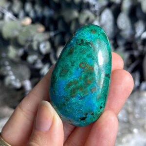 Chrysocolla palmstone, palm stone
